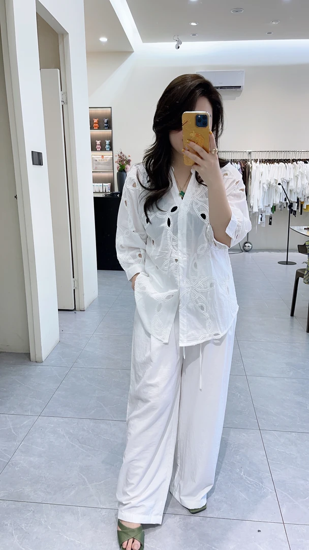 夏季冰感阔腿麻裤