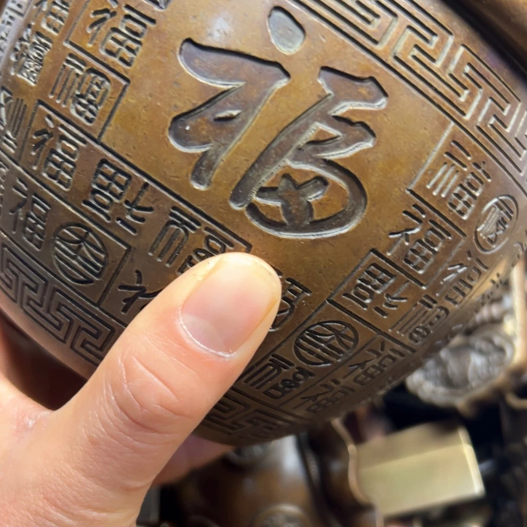 铜摆件欢迎欢迎你