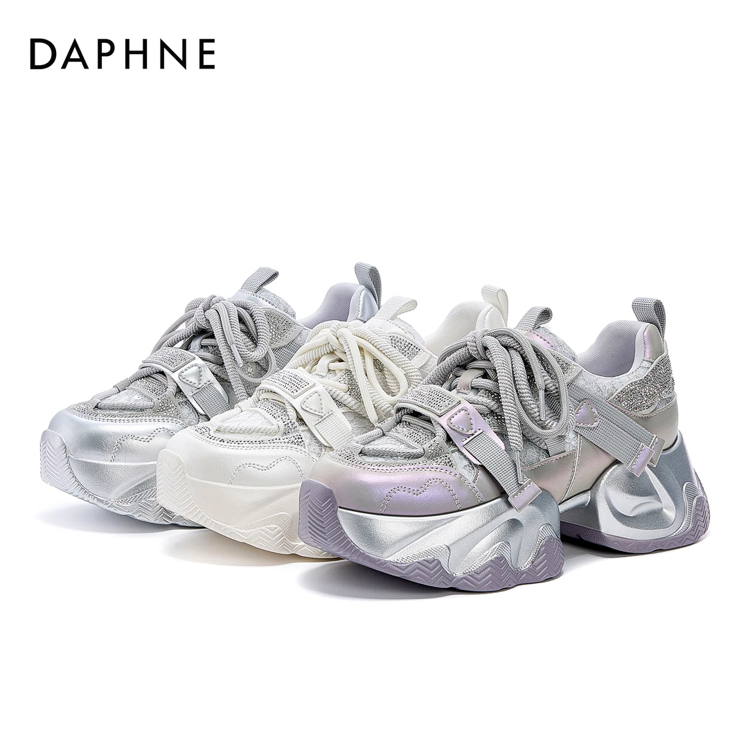 达芙妮爆款厚底透气老爹鞋女2025春夏超火休闲运动鞋舒适增高女鞋