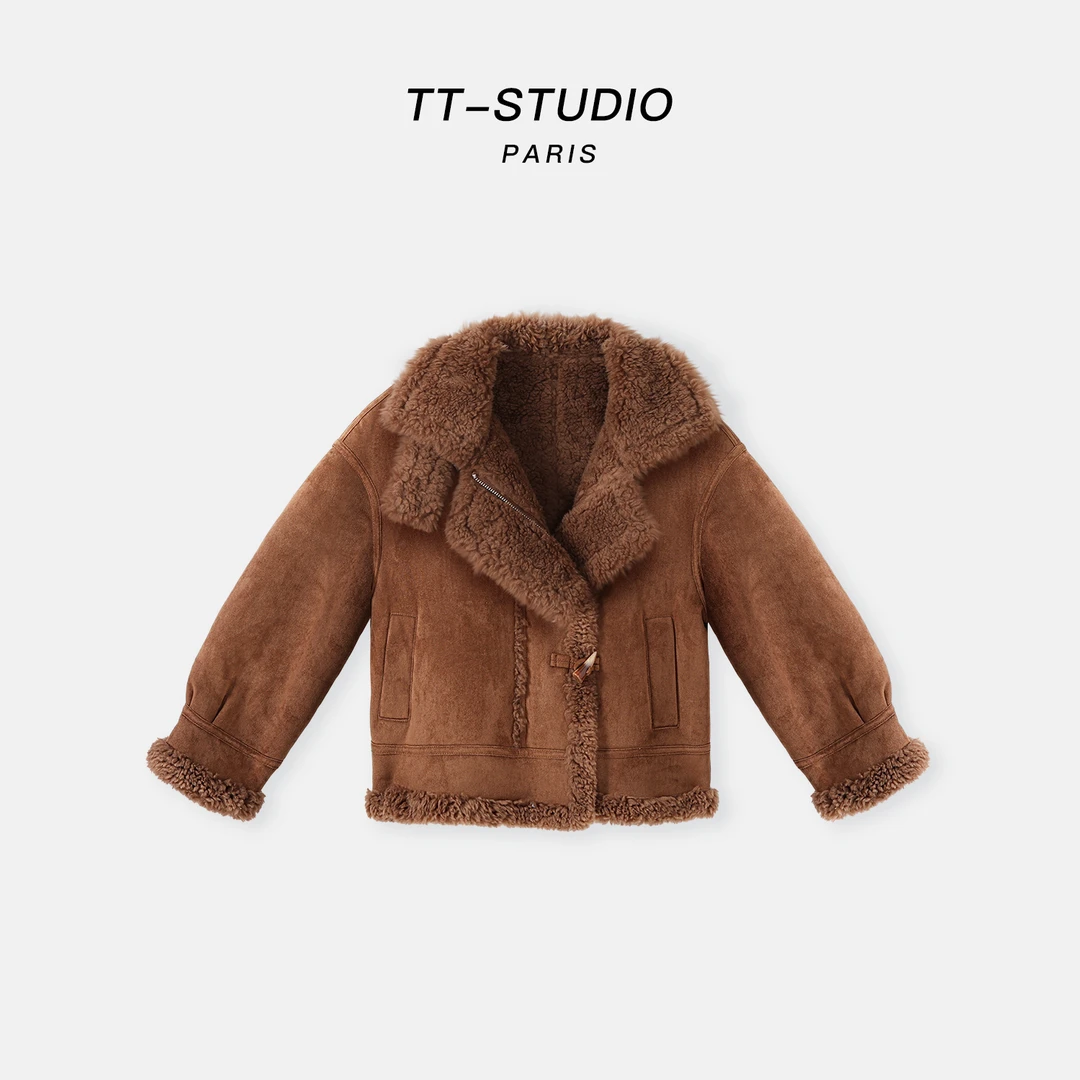 TT【泰迪】100%绵羊毛复古御寒保暖毛毛外套TT-MYJS7950