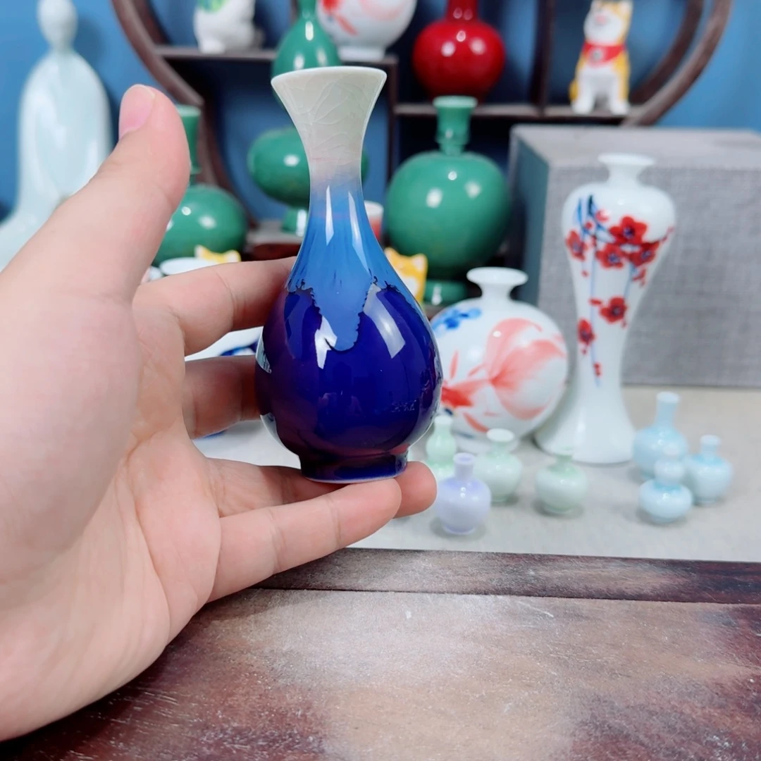 陶瓷手工小花器摆件