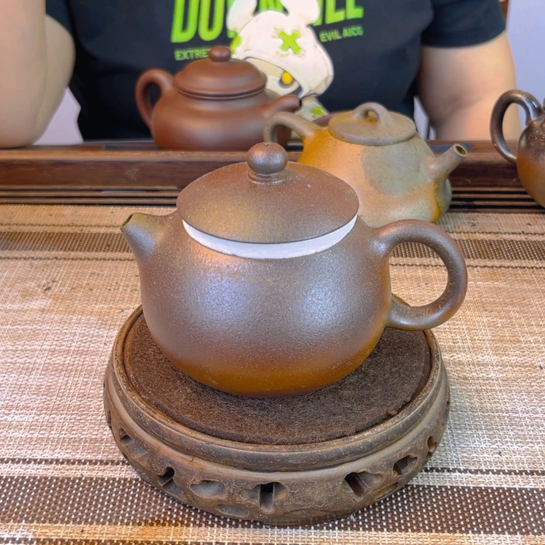 茶壶紫砂紫泥柴烧260cc瑕