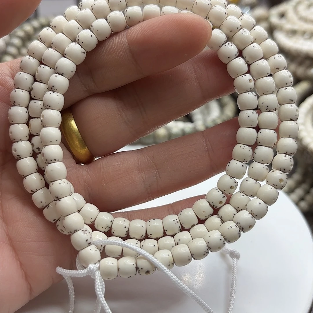 手串星月菩提6.5×5.5鼓珠通体大留白