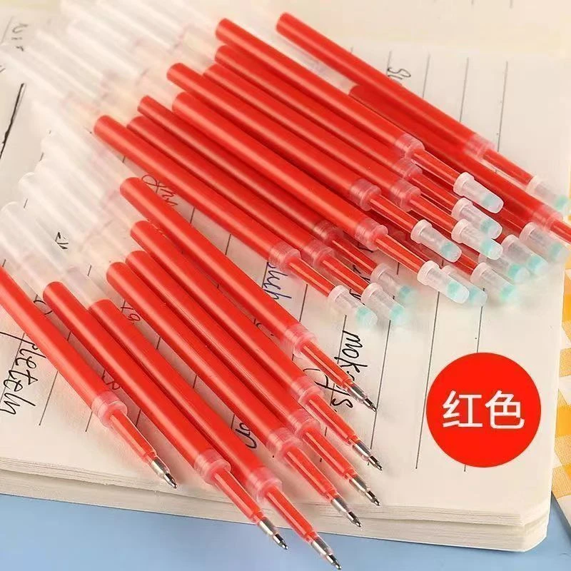 st头笔芯刷题笔按动笔芯学生高颜值顺滑葫芦头红色0.5mm中性替芯