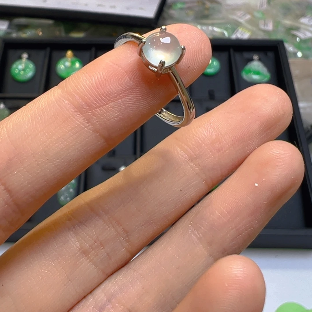 翡翠银S925镶嵌吊坠(不含链)