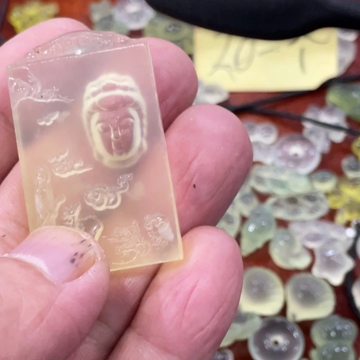 蛇纹石玉合金颈饰