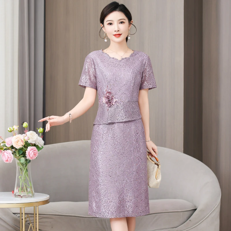 高级感上档次2025年婚礼妈妈婚宴礼服喜婆婆装敬酒连衣裙碎花裙子