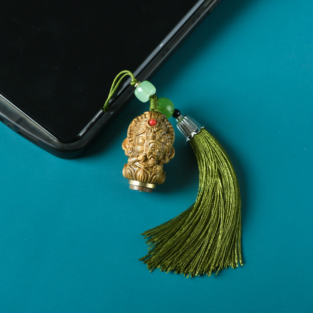 【备用链接直播不上】阿根廷绿檀精雕镂空扎基前世今生香囊挂饰