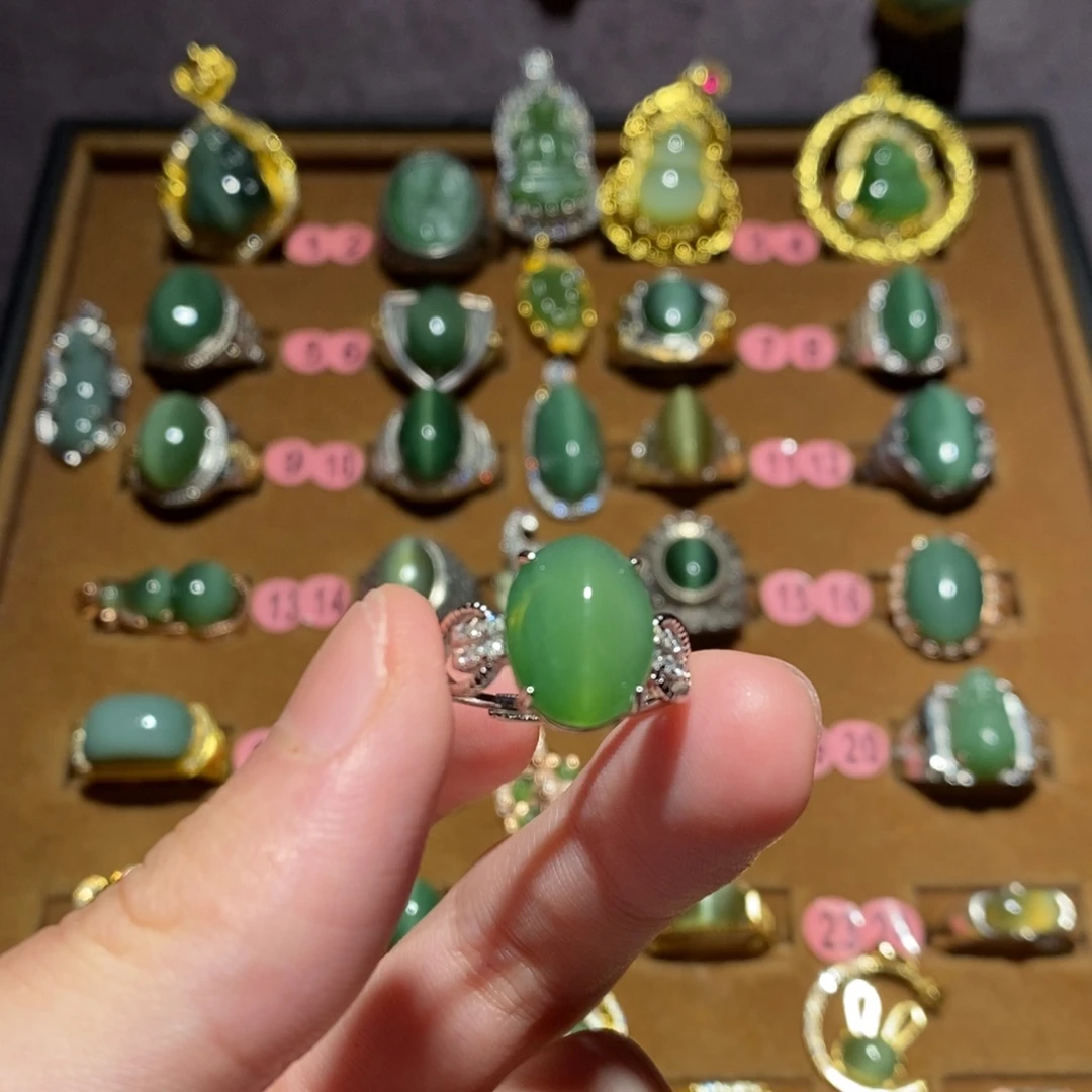 和田玉（碧玉）未镶嵌戒指