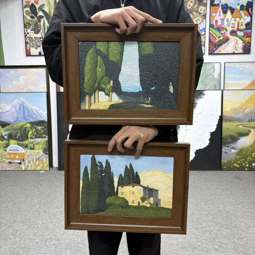 风森林风景客厅背景墙装饰画小众艺术高级感挂画3040