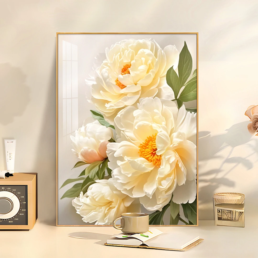 花悦时光十字绣2025年新款高级客厅卧室牡丹花卉手工刺绣简单小件