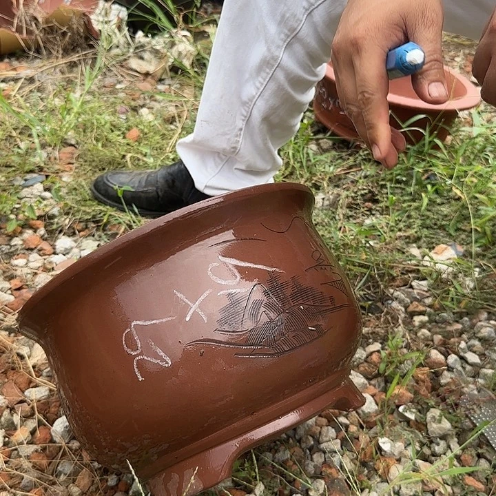 紫砂花盆紫砂花盆