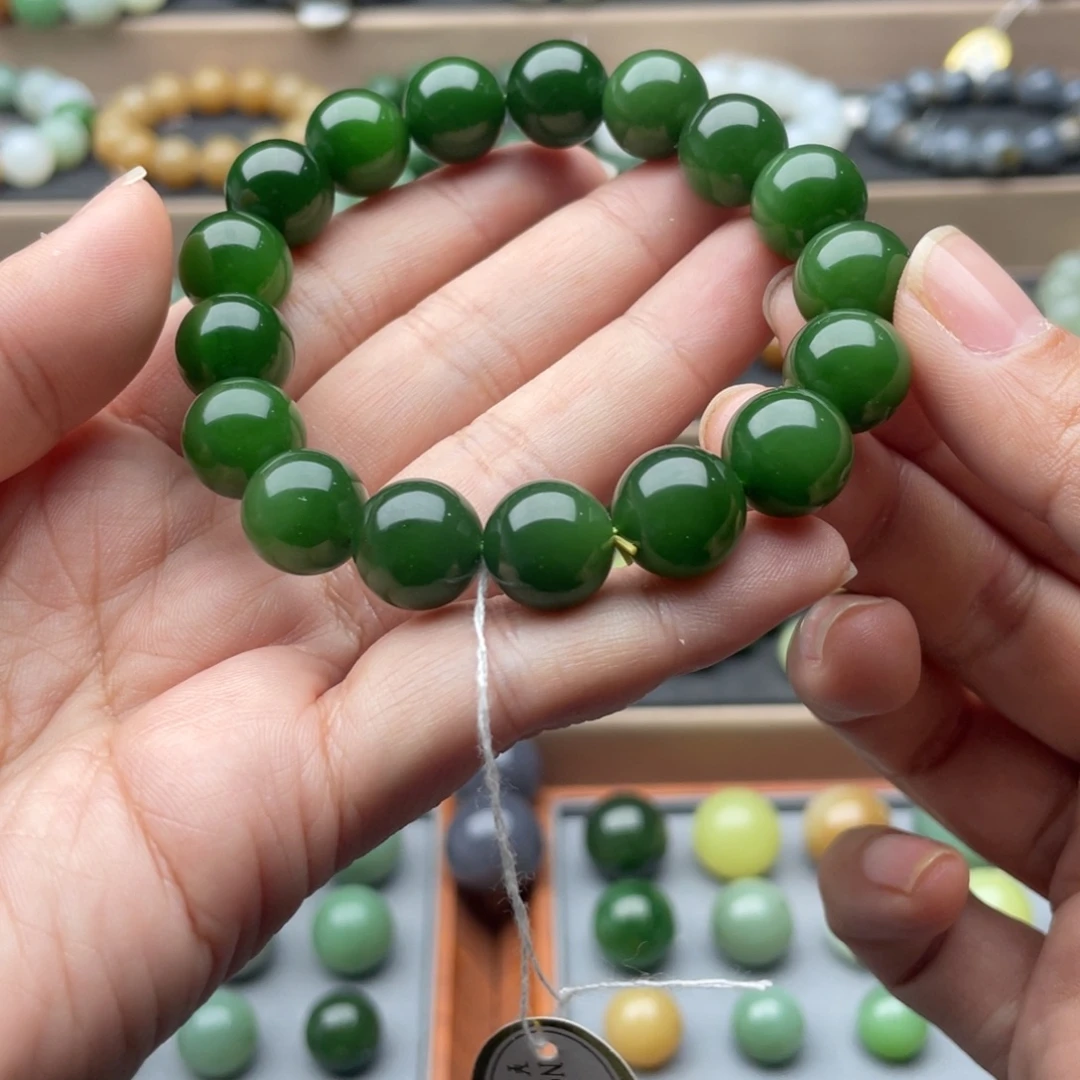 和田玉未镶嵌手链12碧玉