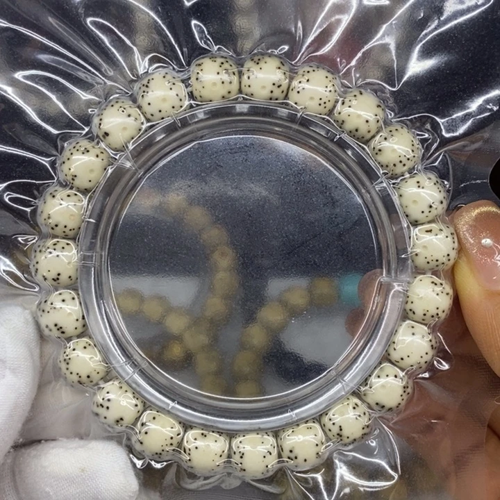 手串星月菩提石玉料10/9古瓷白大眼睛福利款