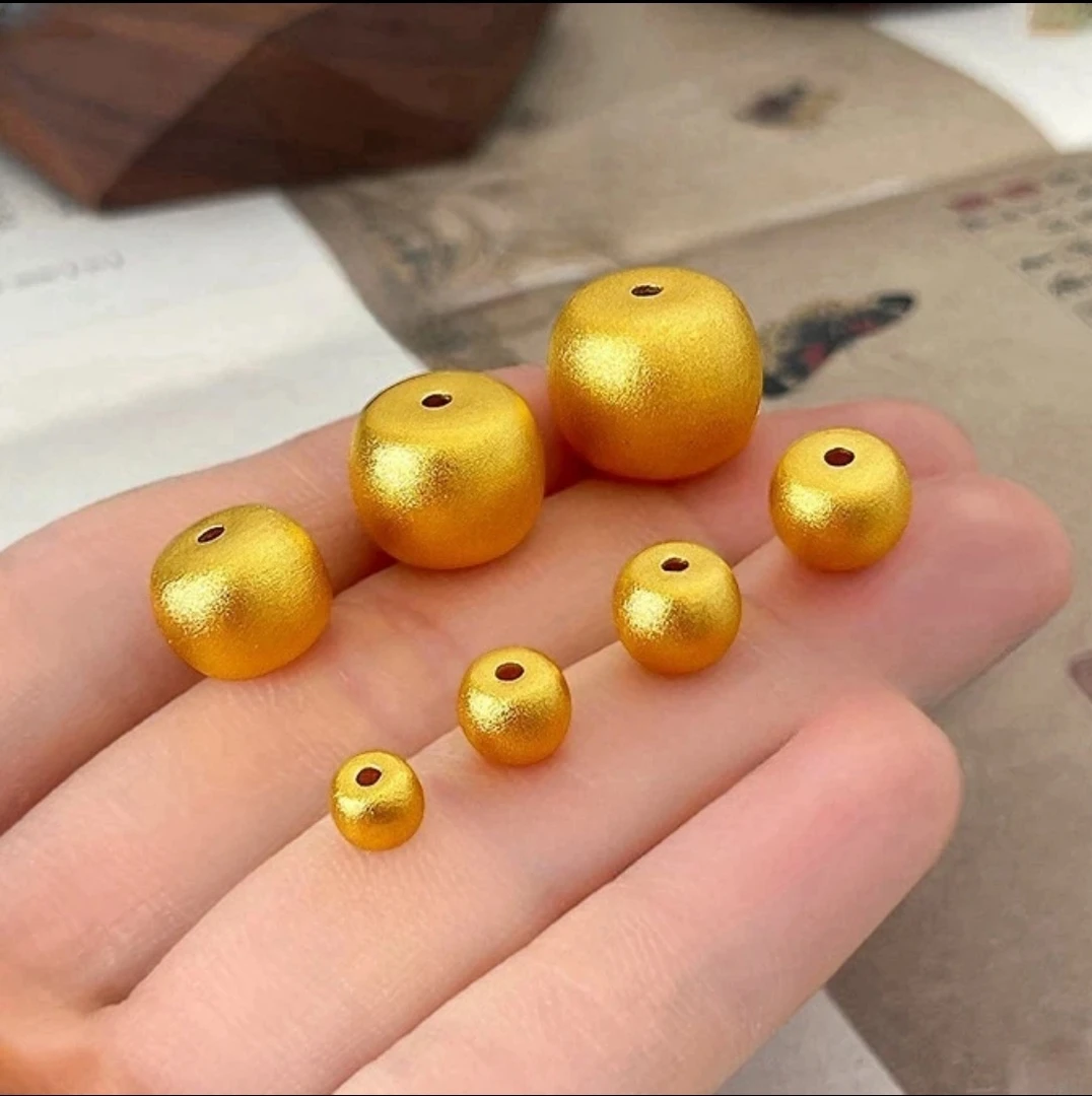 铜合金手链 金色桶珠散珠DIY路路通老型珠手串配件高档配饰