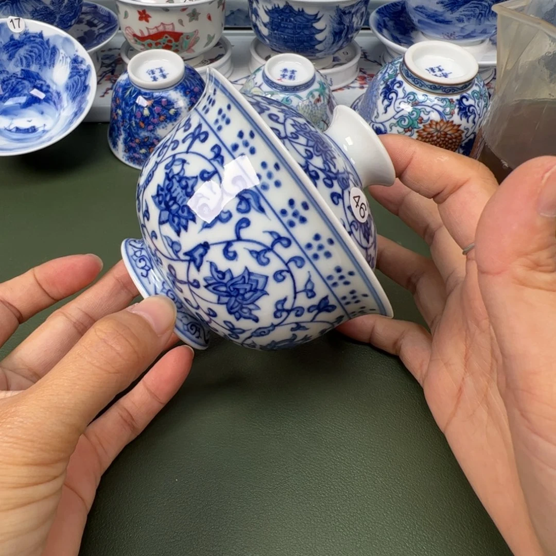 陶瓷景德镇纯手工纯手绘茶具木木46