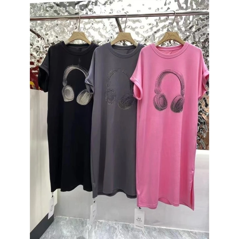 晶姐-79207欧货女装春夏季简约韩版网红春夏洋气时尚百搭耳机裙