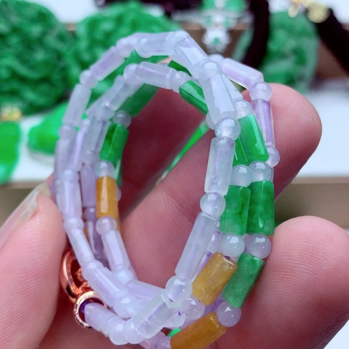 翡翠未镶嵌毛衣链