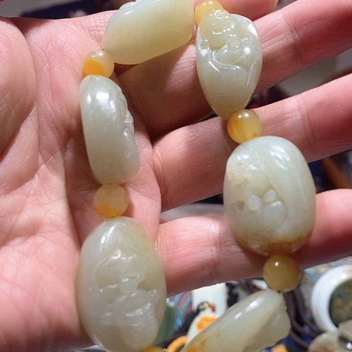和田玉手串未镶嵌