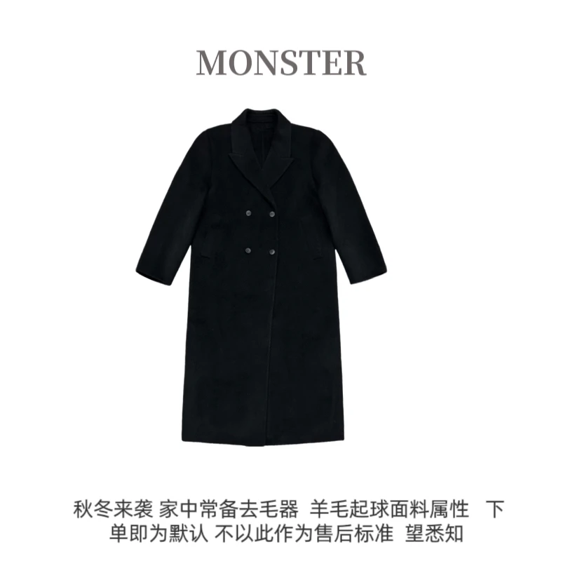 2024秋冬新品 极简大气 高级枪驳领大衣女外套 B00381