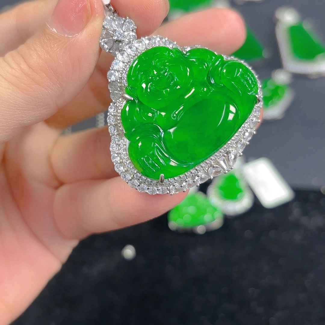 熙****翡翠银S925镶嵌吊坠(不含链)