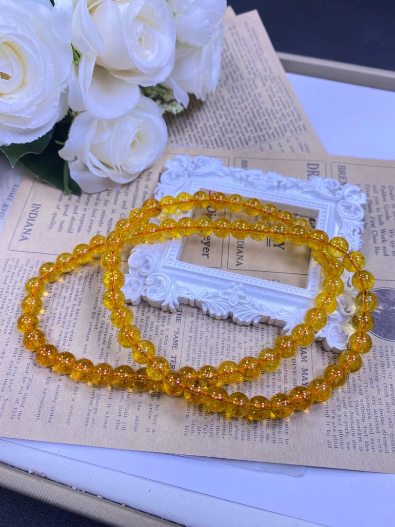 黄色8mm手串发一条H200