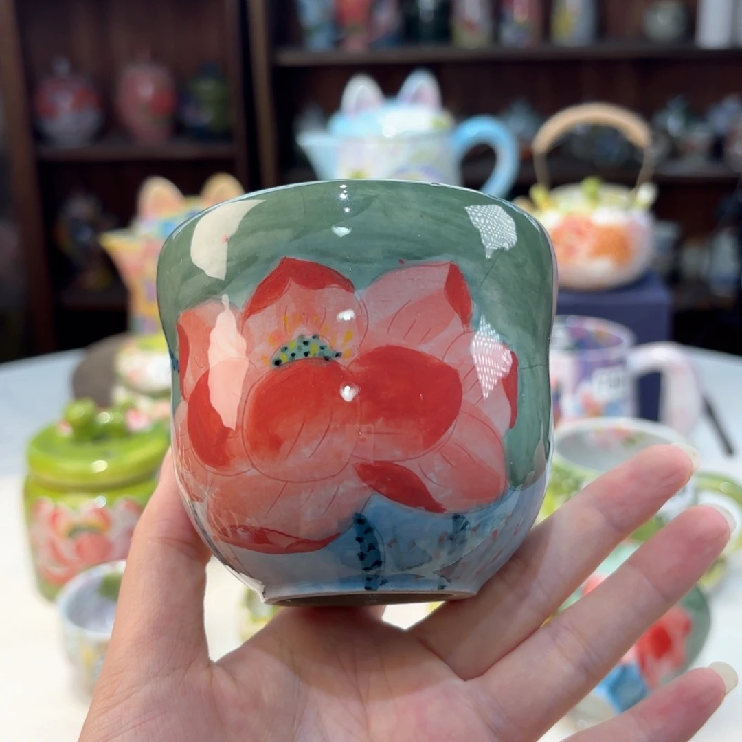 景德镇手绘高温釉下彩陶瓷茶具