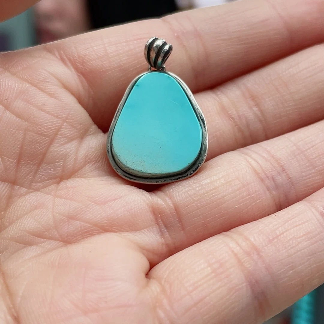 绿松石戒指银S925镶嵌