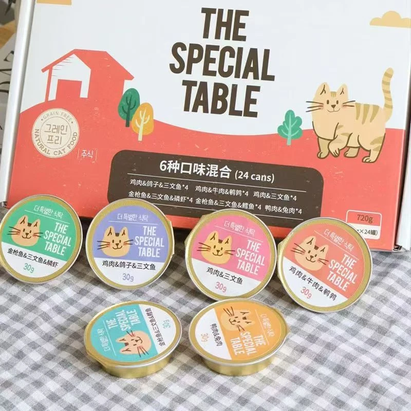 【大宝贝贝】韩国特别的餐桌猫主食餐盒30克24罐