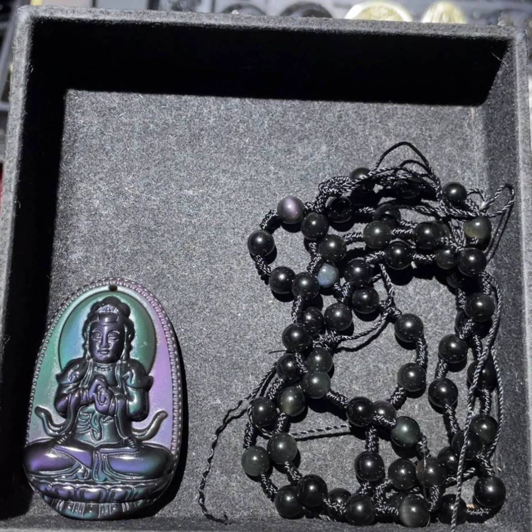 【闪购商品】未镶嵌黑曜岩吊坠(赠链)