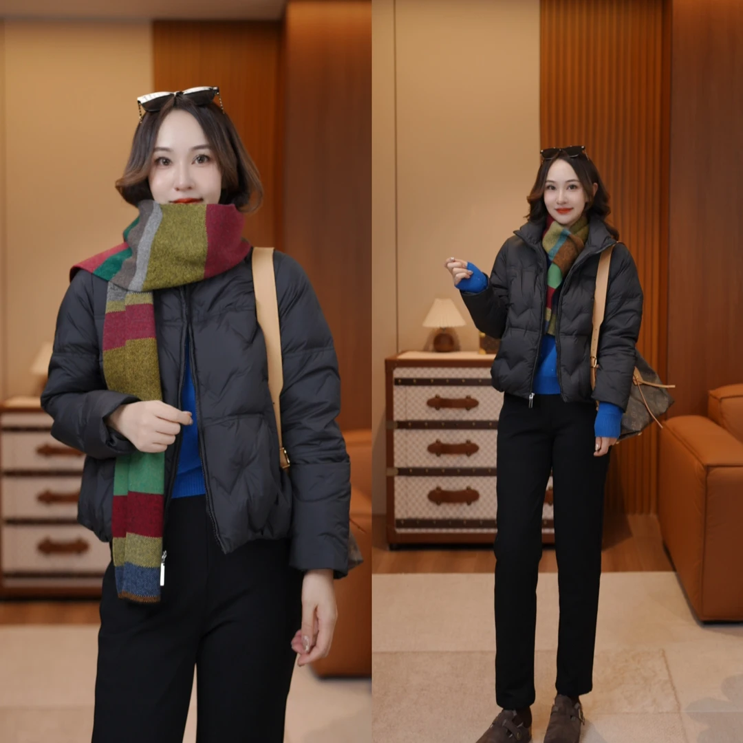 JDND轩羽【凛冬暖炉】90鸭绒秋冬立领羽绒服外套XY25643