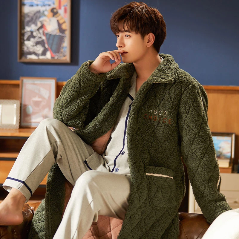 【夹棉】冬季睡衣男秋冬睡衣家居服睡衣男冬加厚加绒881947