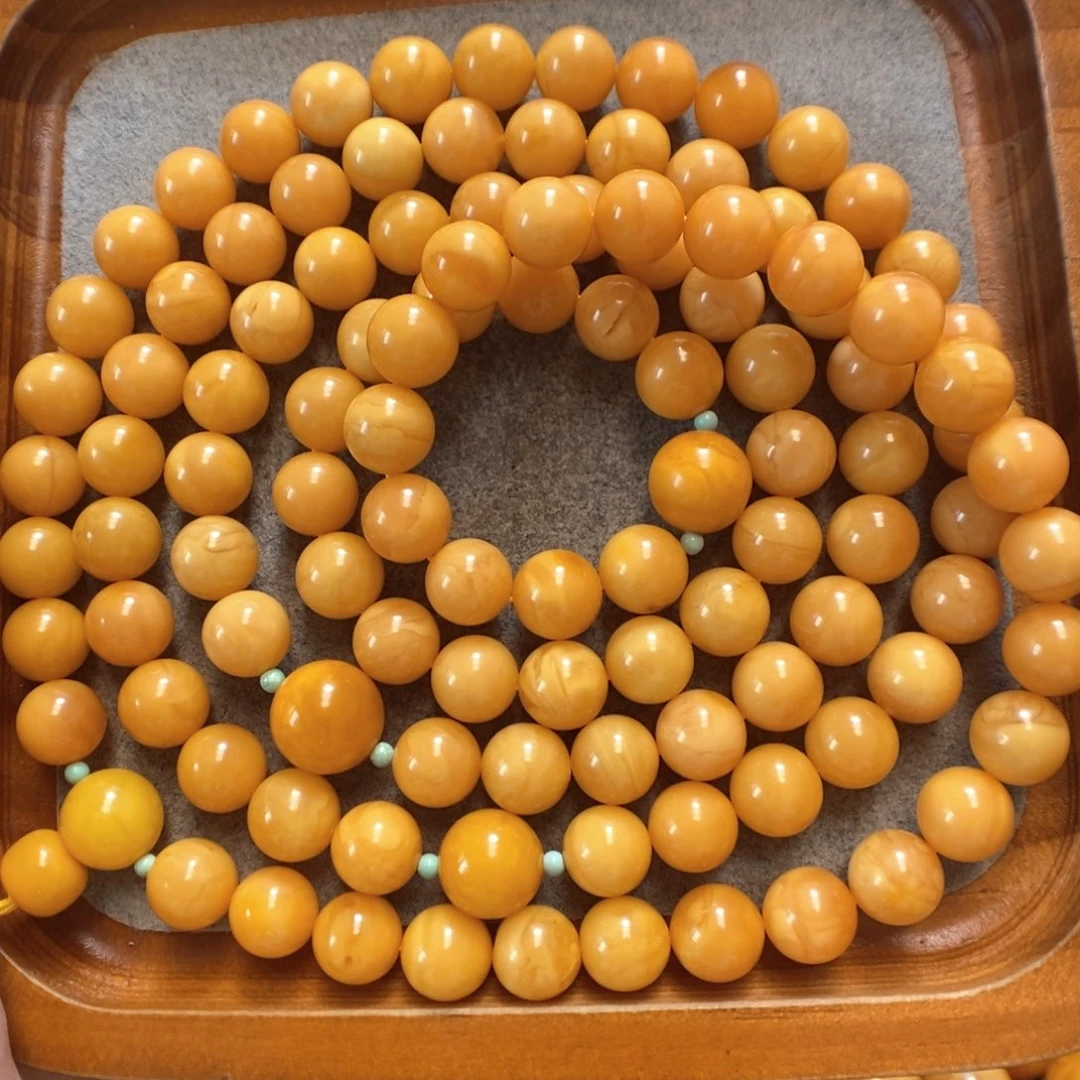 未镶嵌项链蜜蜡蜜蜡108