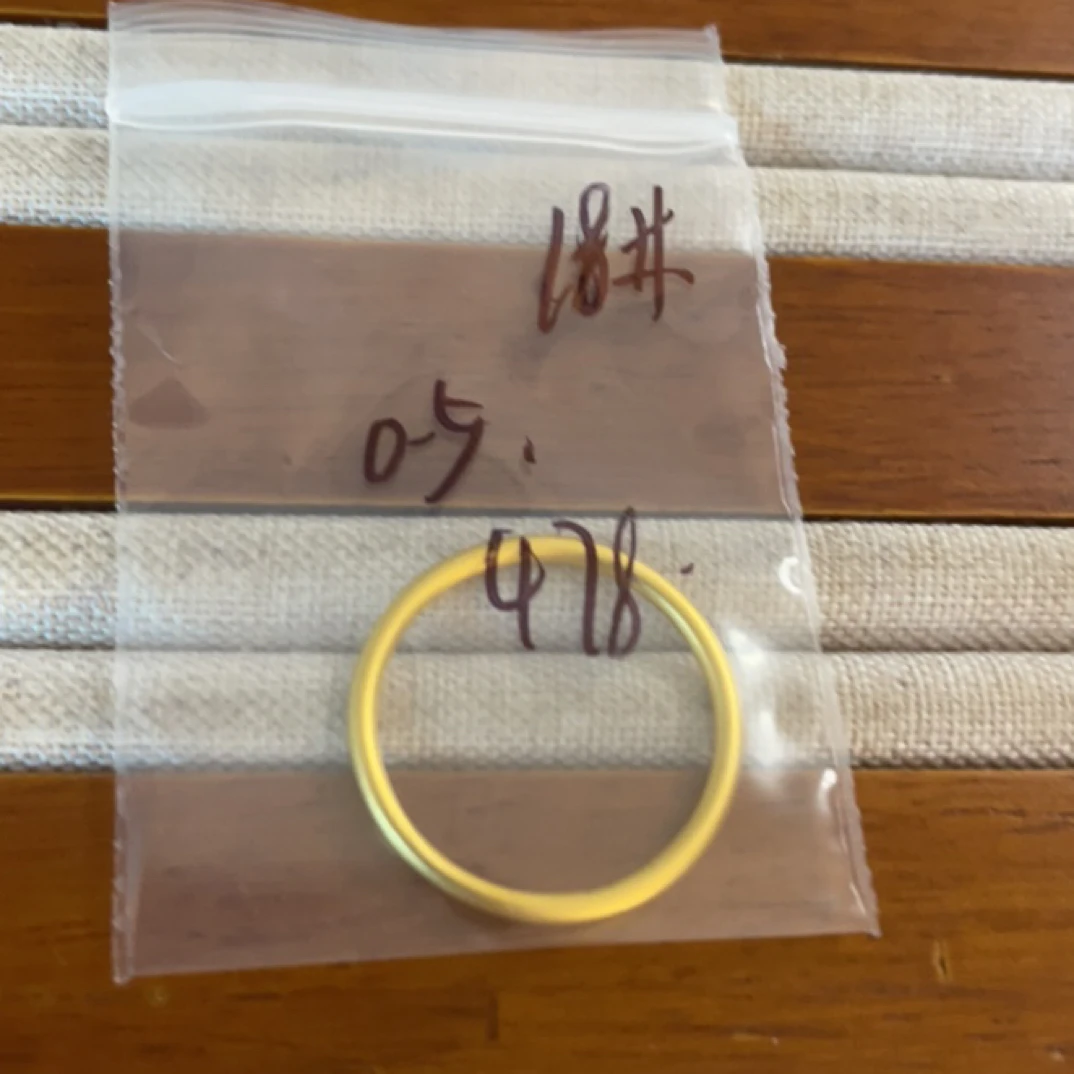 克重0.5 18号 古法素圈戒指 足金999