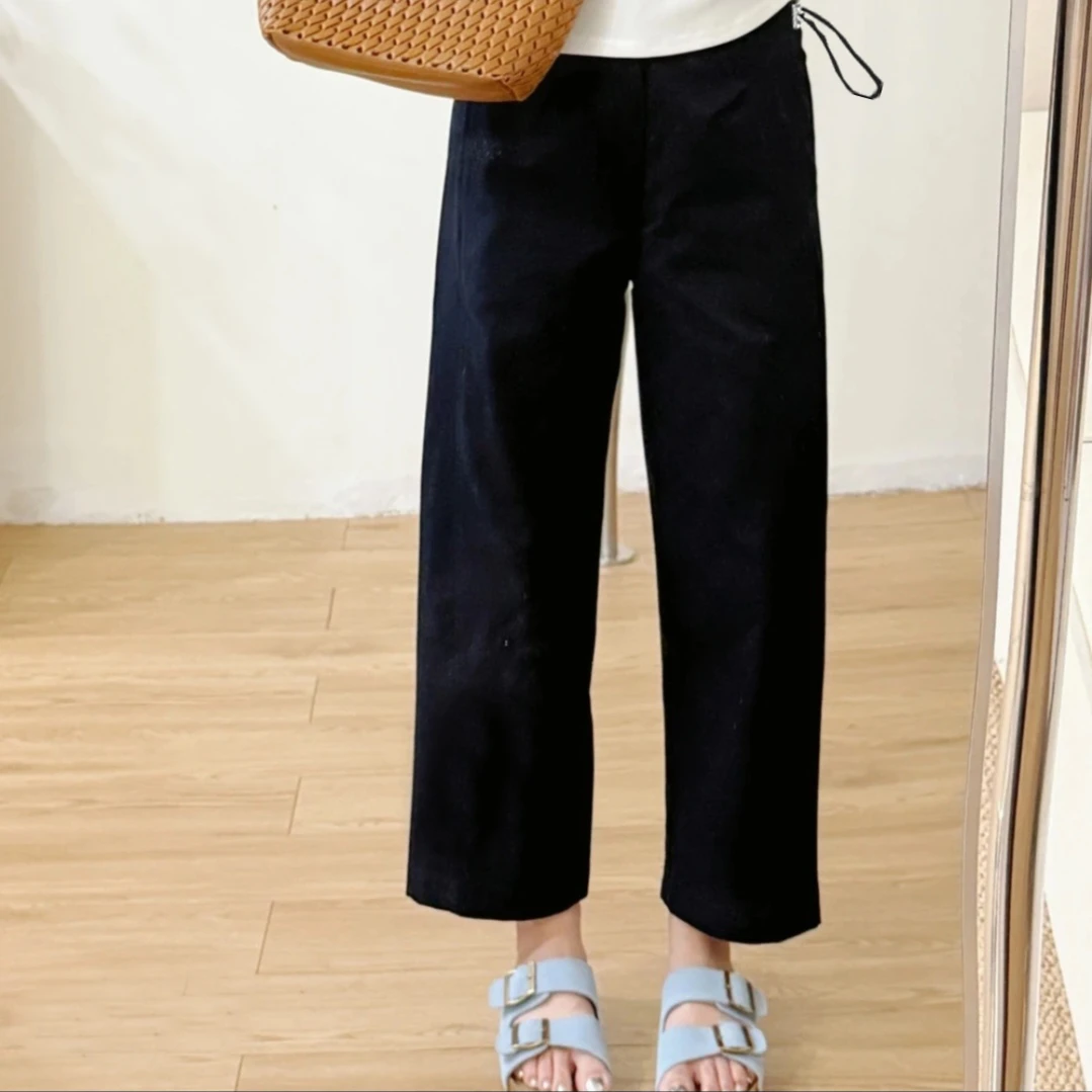 小个子孕妇裤子直筒哈伦裤2025年春秋季新款九分无托腹休闲遮肚子