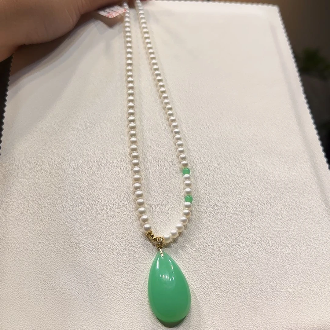 未镶嵌淡水珍珠项链4mm珍珠项链