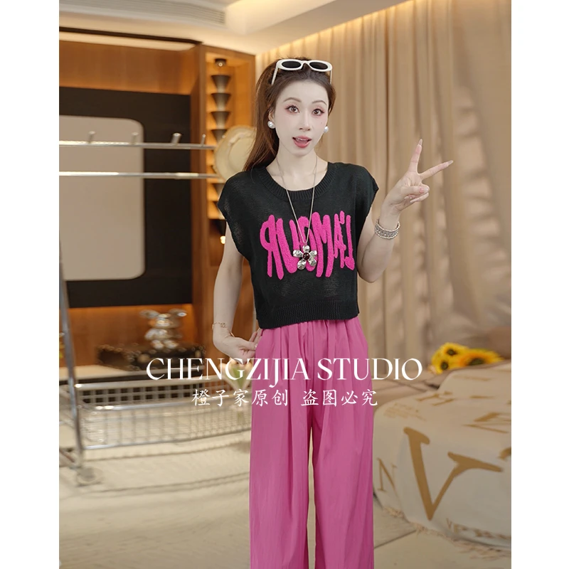 【裴诗婷】橙子·studio 【】TX00189刺绣字母宽松上衣