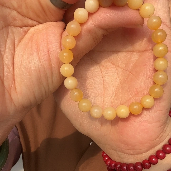 石英质玉（金丝玉）未镶嵌手串