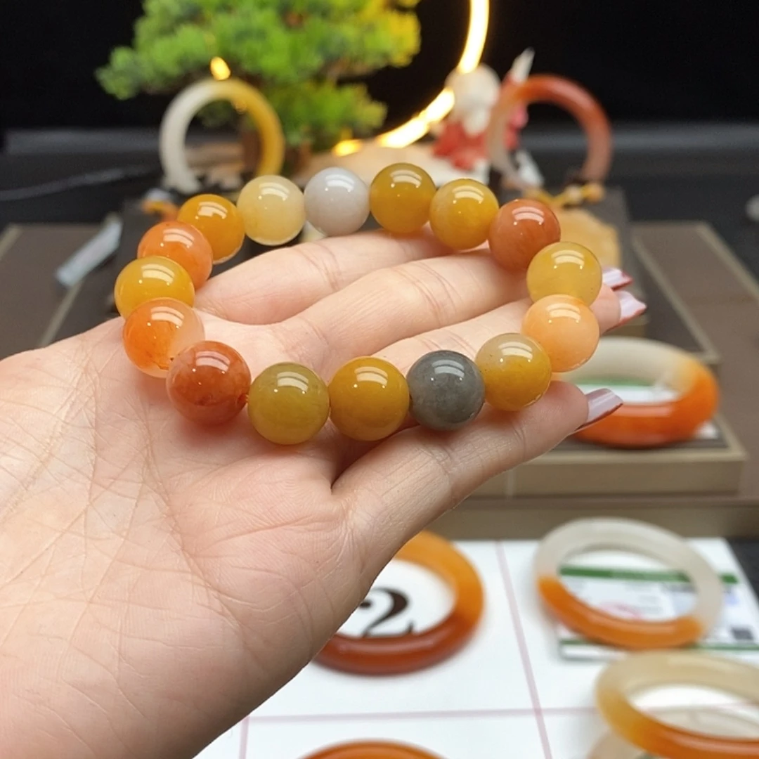 石英质玉（黄龙玉）未镶嵌手串