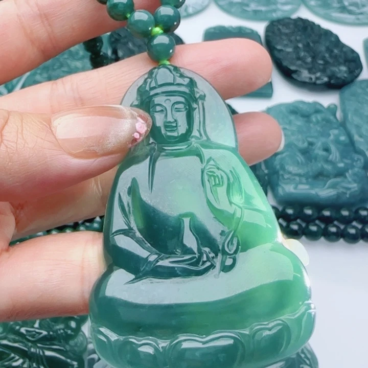 翡翠未镶嵌颈饰多样性发货天然A货翡翠