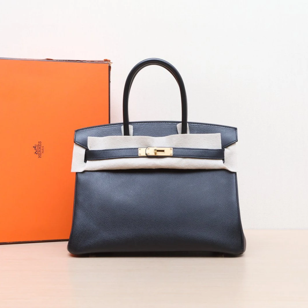 95新 Hermes/爱马仕 【小花Han】Birkin 30 89黑色Epsom皮A刻 金扣