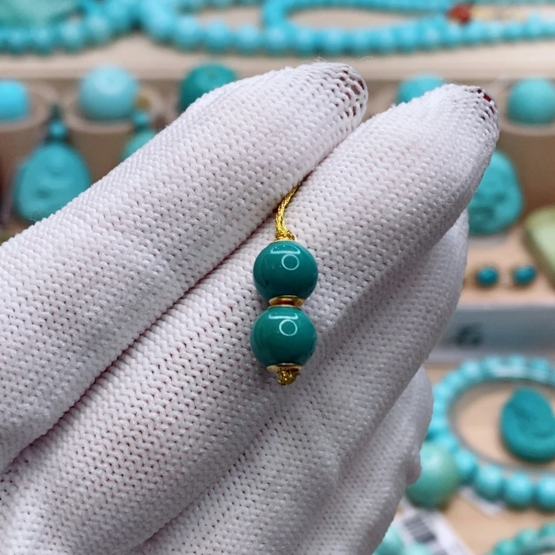 绿松石未镶嵌珠宝奇石7.3mm