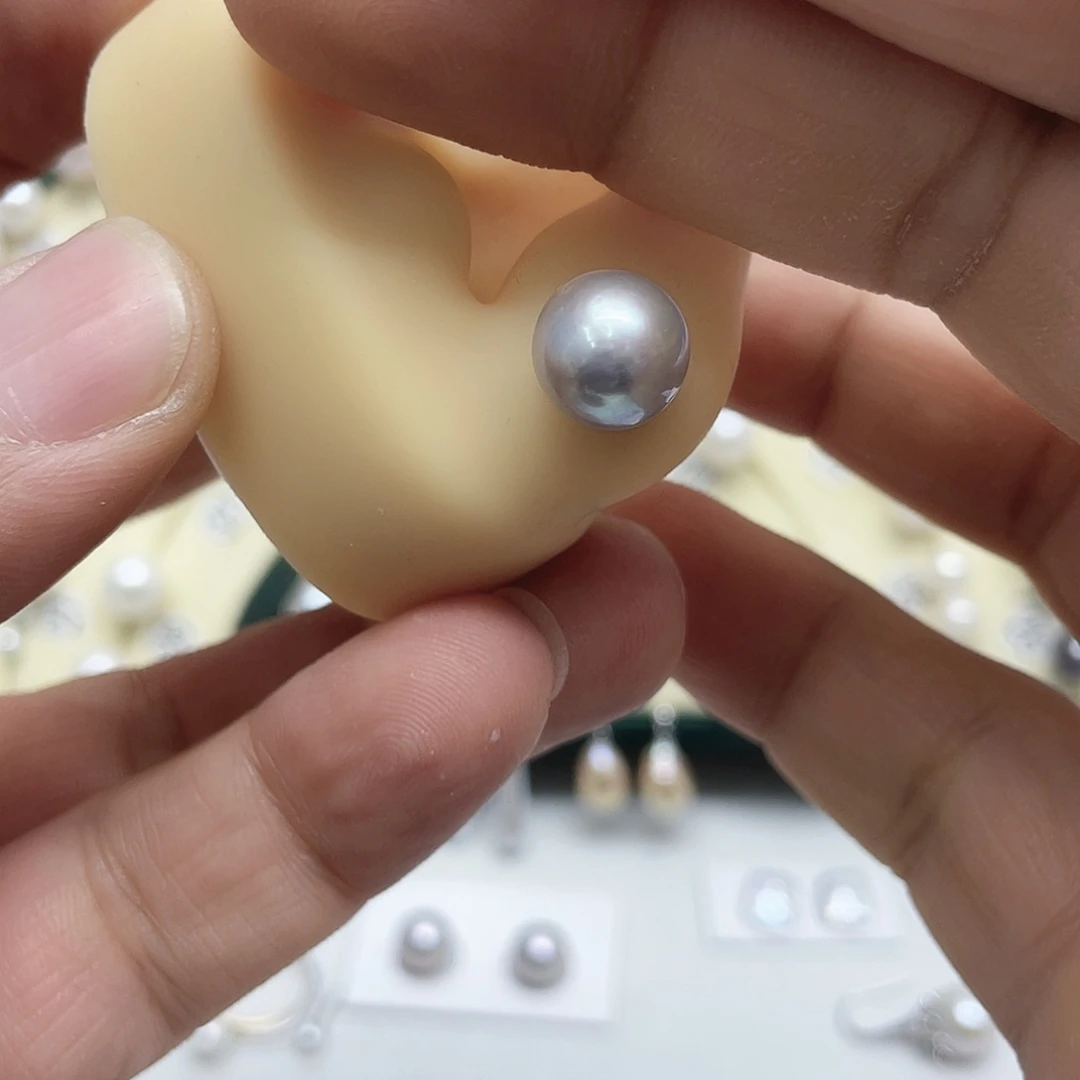 d***i耳饰淡水珍珠银S925镶嵌