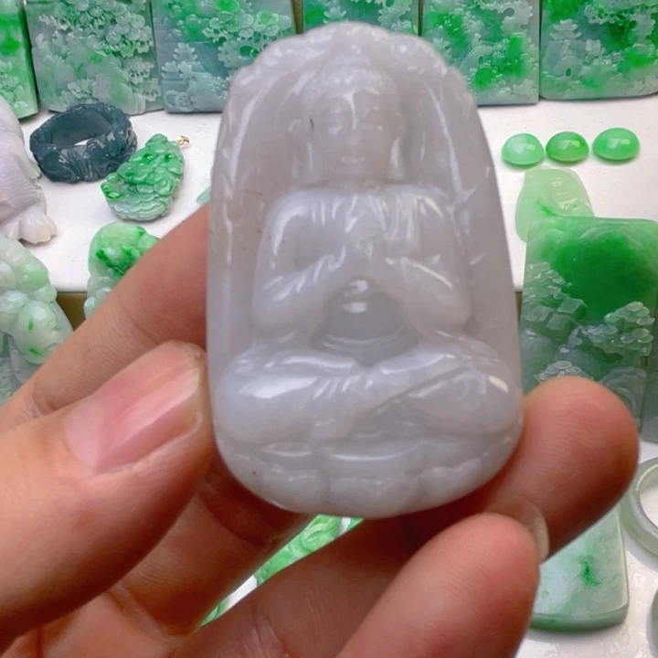 心***则翡翠未镶嵌颈饰翡翠