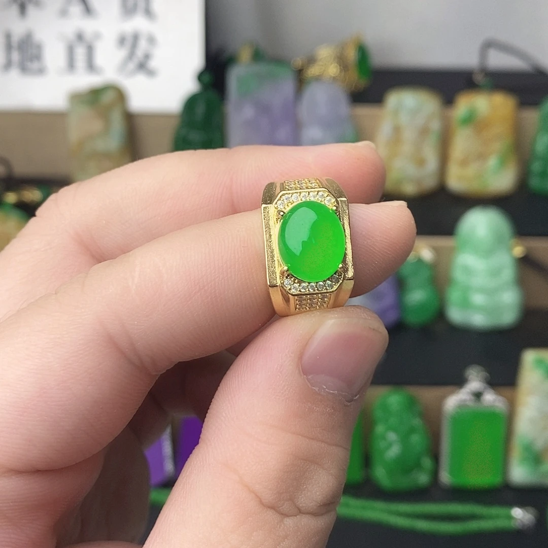 翡翠银S925镶嵌吊坠(赠链)