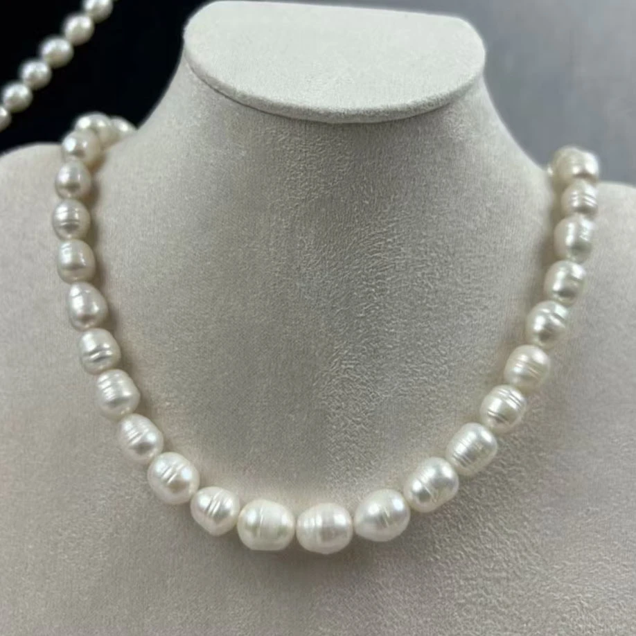 秋冬款大美人淡水珍珠米珠项链时尚百搭简约气质毛衣链