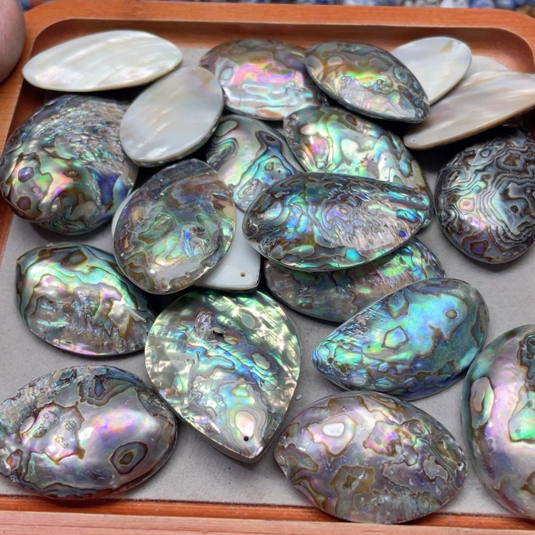 玛瑙/玉髓合金珠宝半成品一个鲍鱼贝吊坠