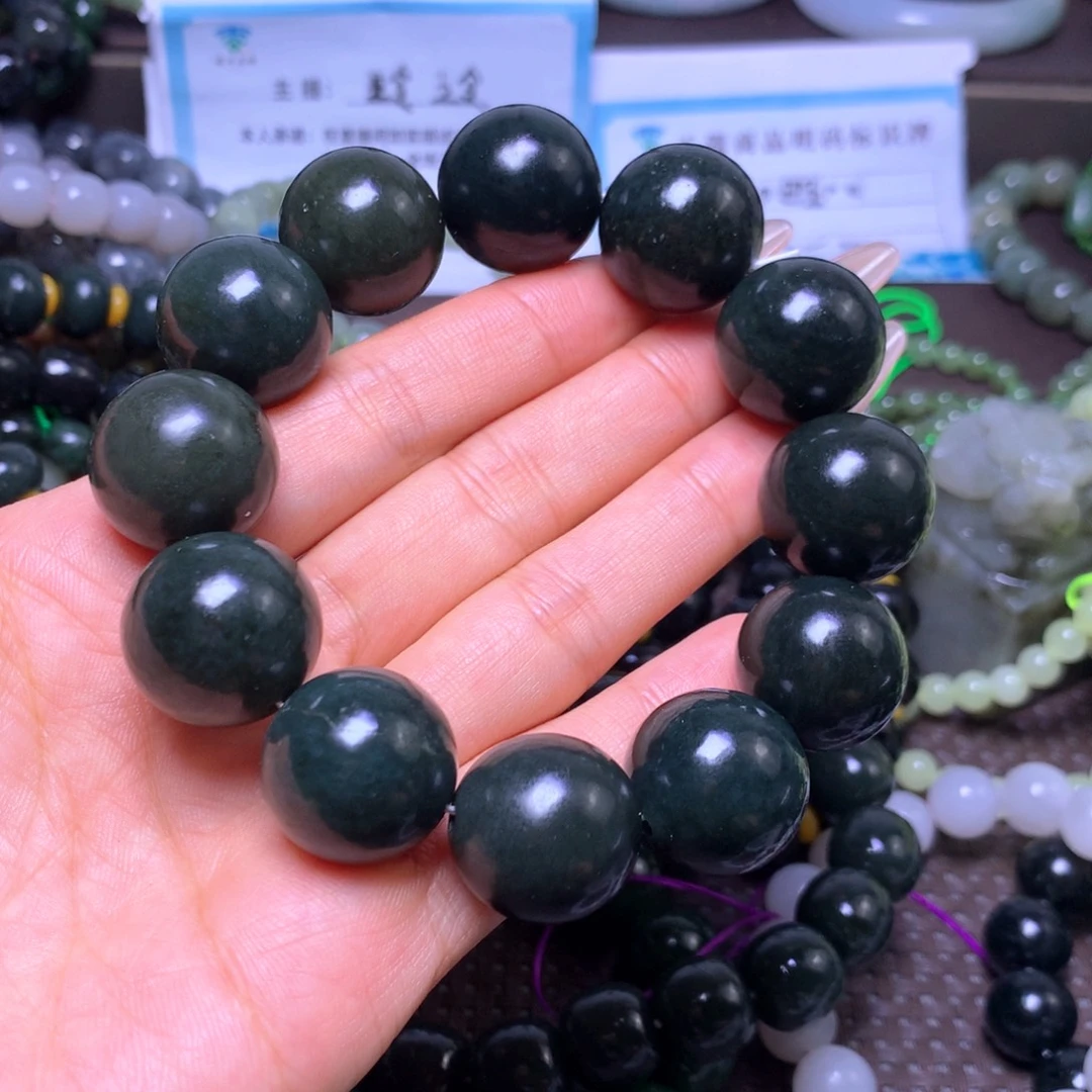 和田玉未镶嵌手串卡20