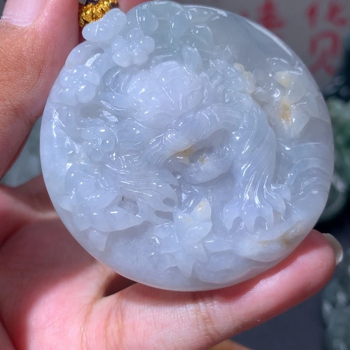 翡翠未镶嵌颈饰保真天然a货翡翠
