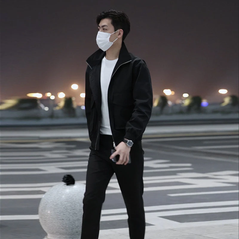 【HPB】秋冬装新款美式立领工装夹克男士潮流时尚微宽百搭休闲秀禾